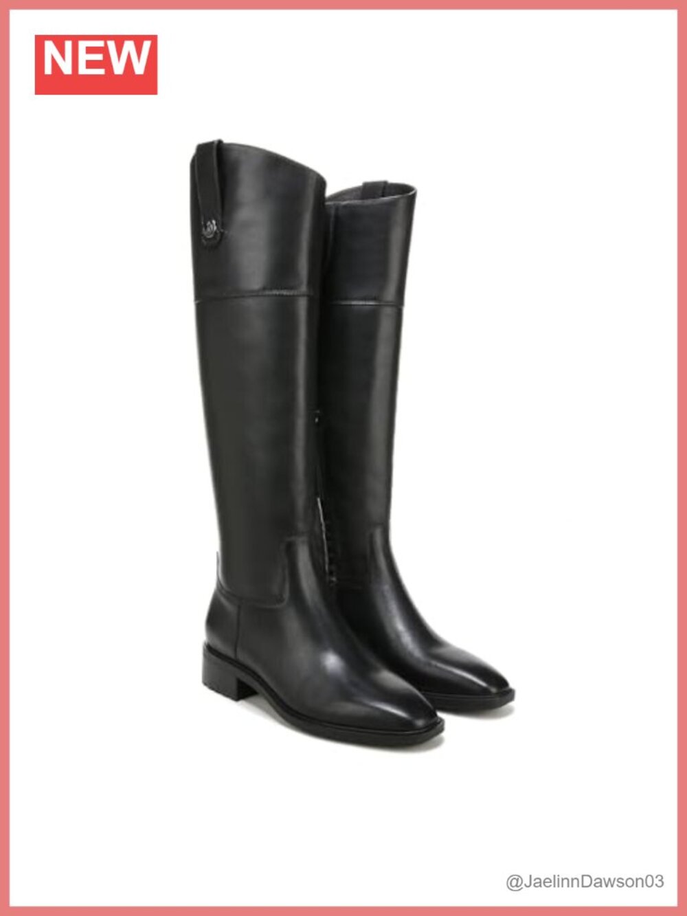 Knee High Leather Zip Boots Almond Toe Women's